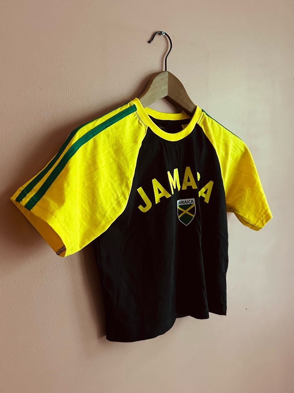 Jamaica Colorblock Crop Tee - Black & Yellow - Picture 3 of 5